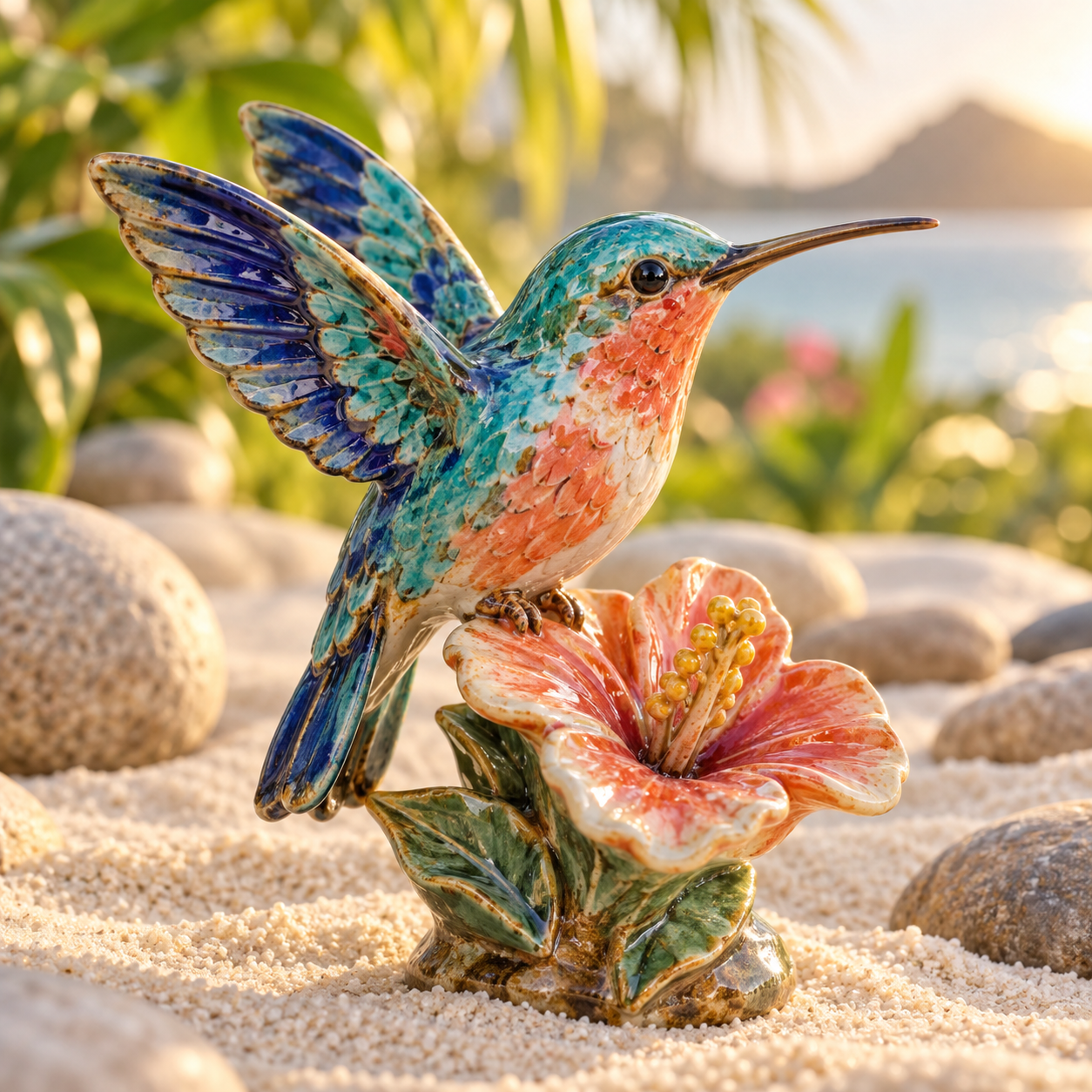 Colibrí en flor